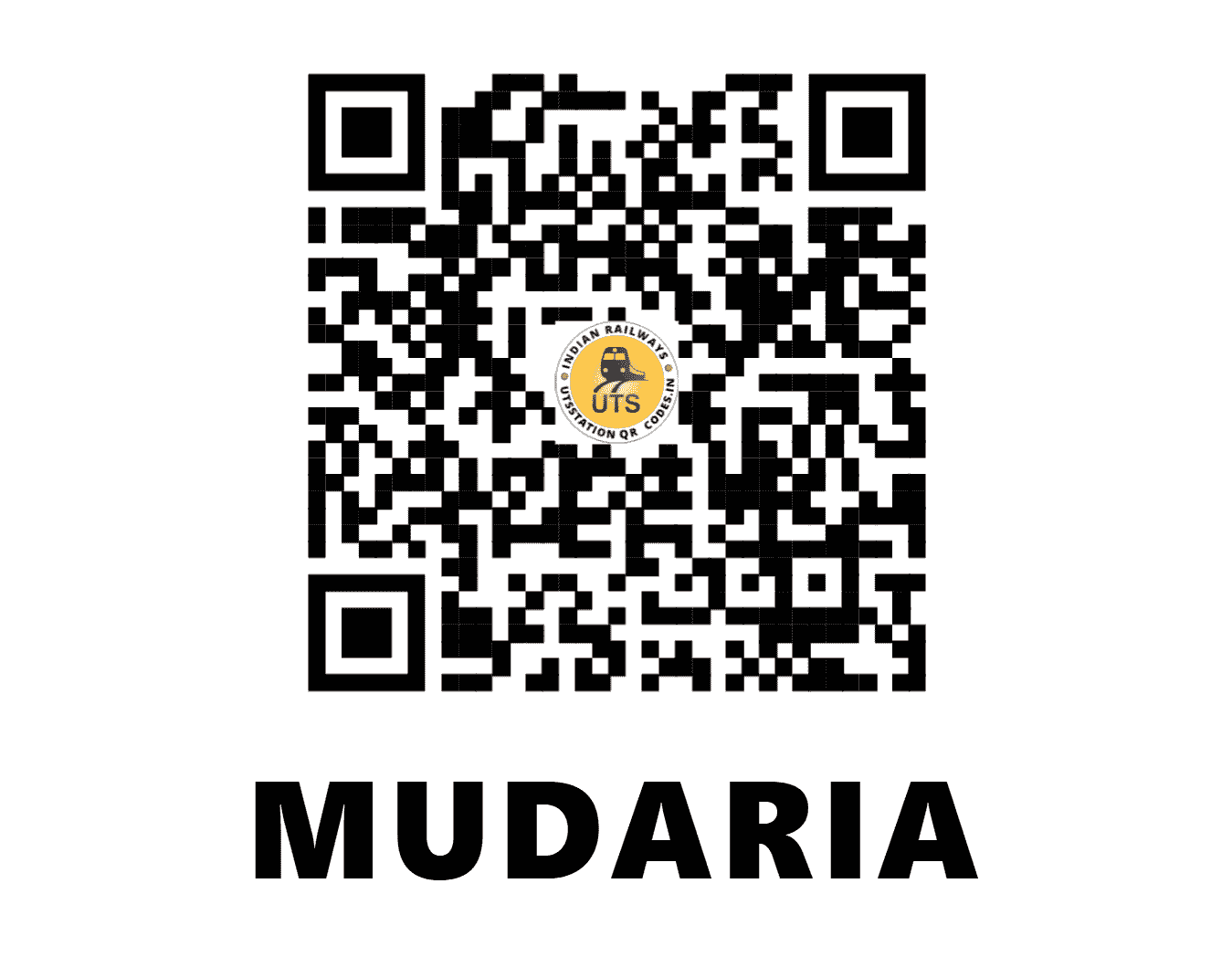 UTS QR Code for MUDARIA - MDXR (SB - MADHYA PRADESH)